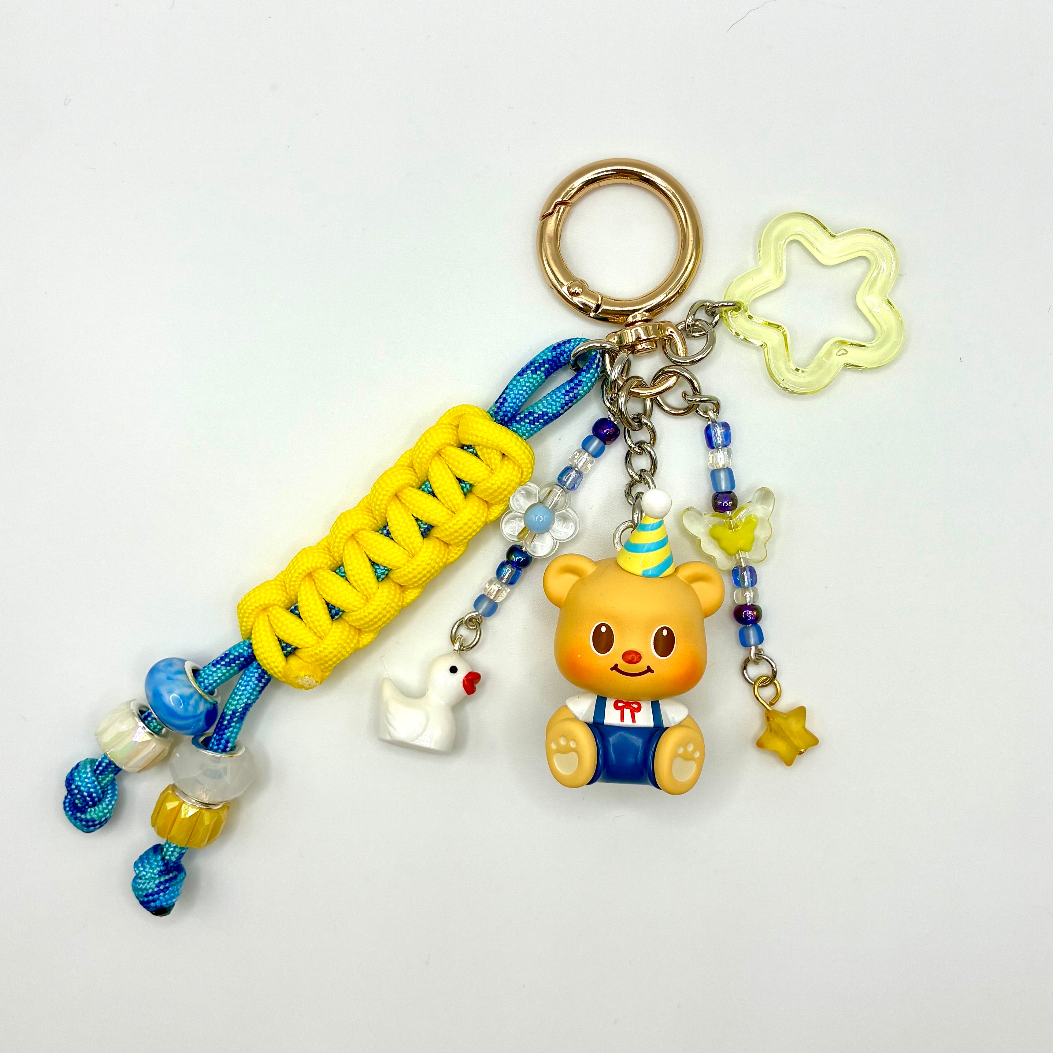 Butter Bear Handmade Bag Charm - Birthday Hat