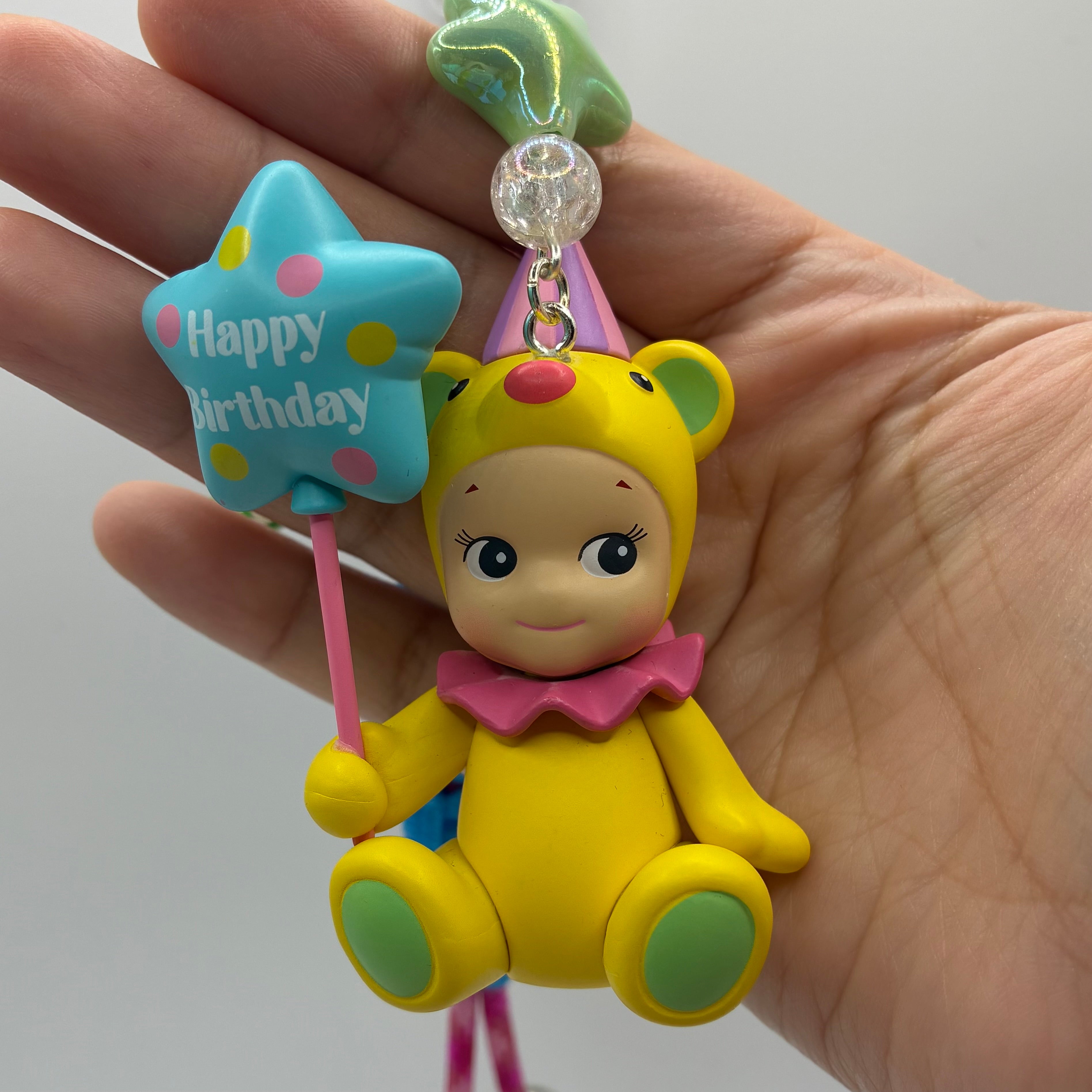 Sonny Angel Handmade Keychain - Birthday Bear Star Balloon