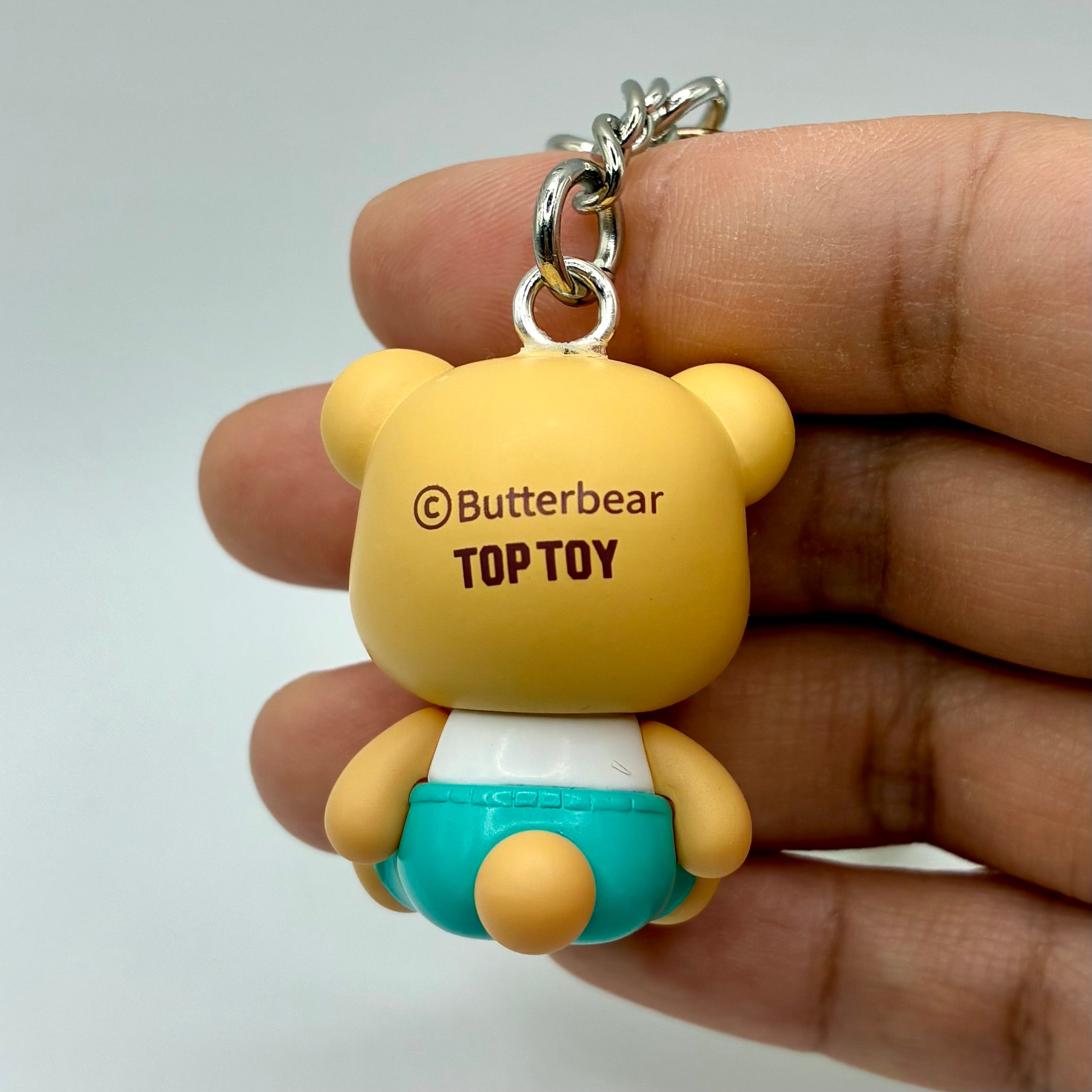 Butter Bear Handmade Bag Charm - Teal Outfit