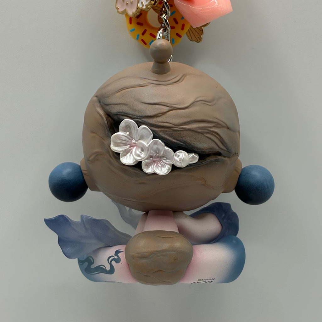 Skullpanda Ink Plum Blossom Figurine Handmade Keychain - The Wind