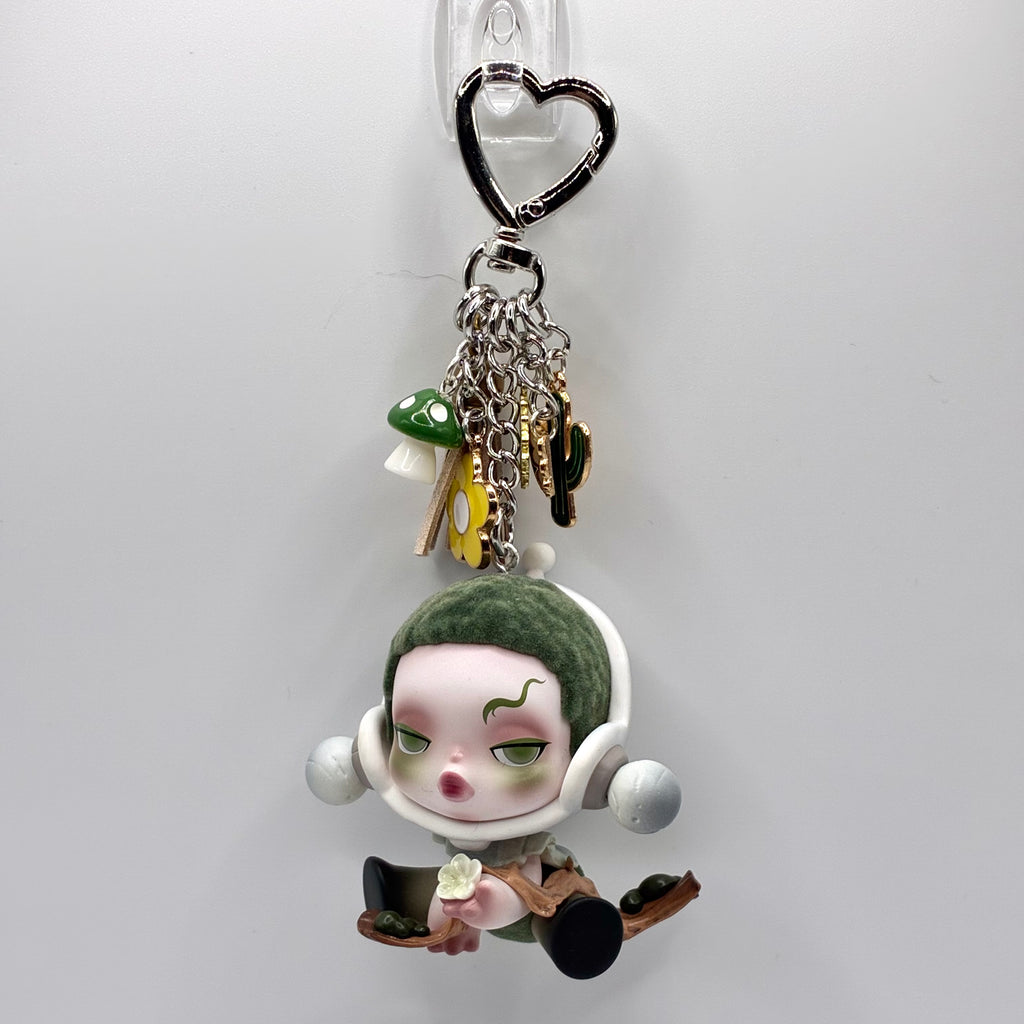 Skullpanda Ink Plum Blossom Figurine Handmade Keychain - The Moss