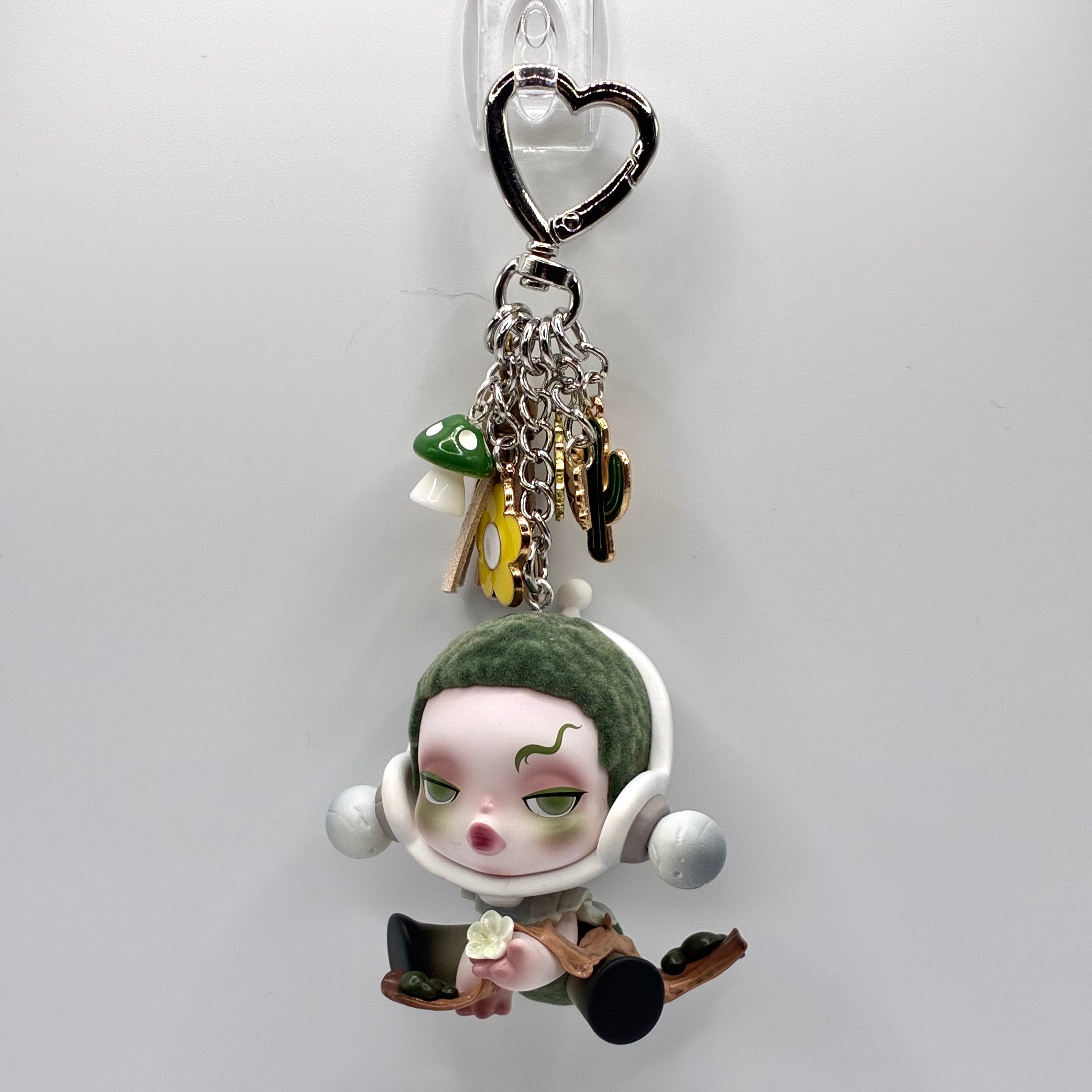 Skullpanda Ink Plum Blossom Figurine Handmade Keychain - The Moss