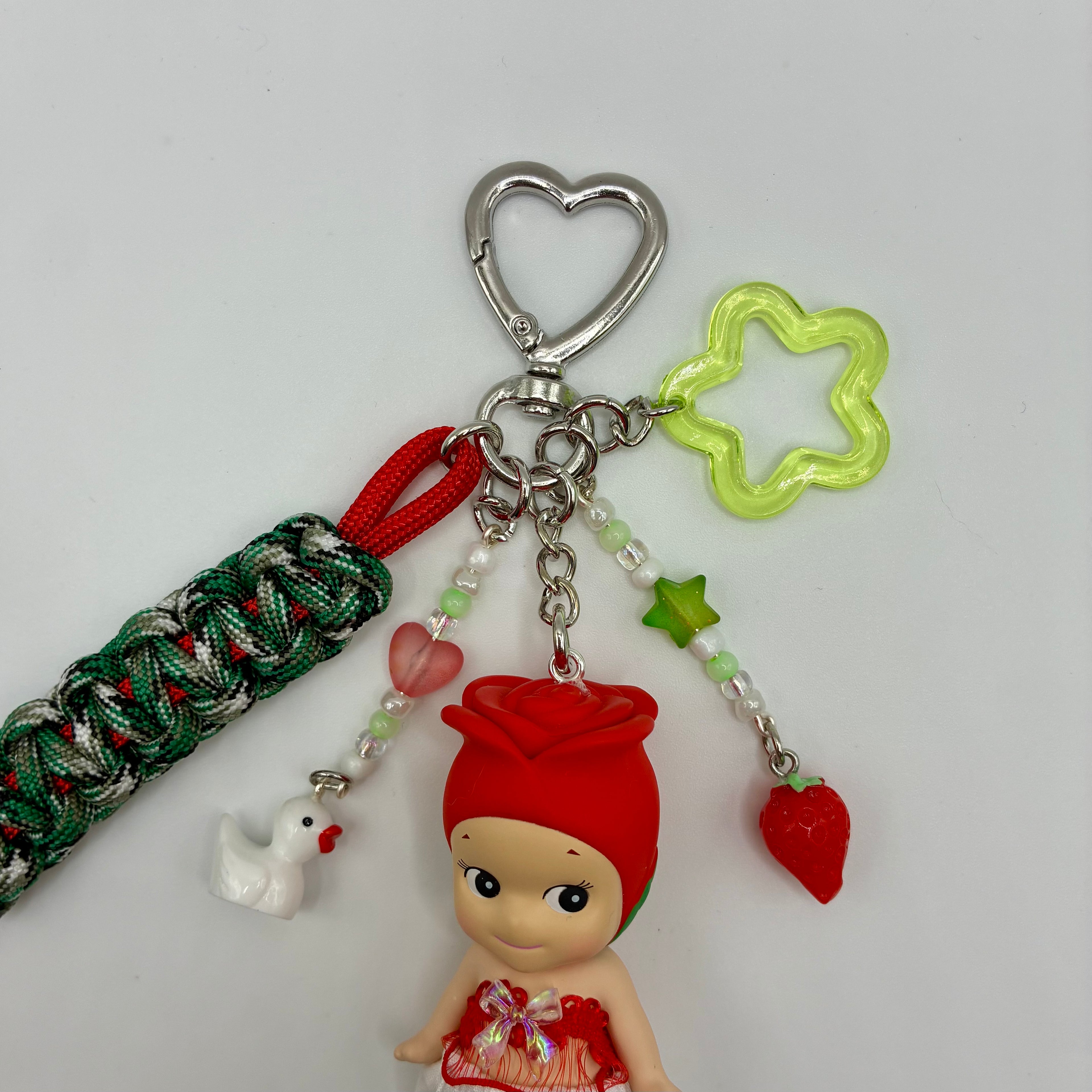Sonny Angel Flower Series Handmade Bag Charm - Rose