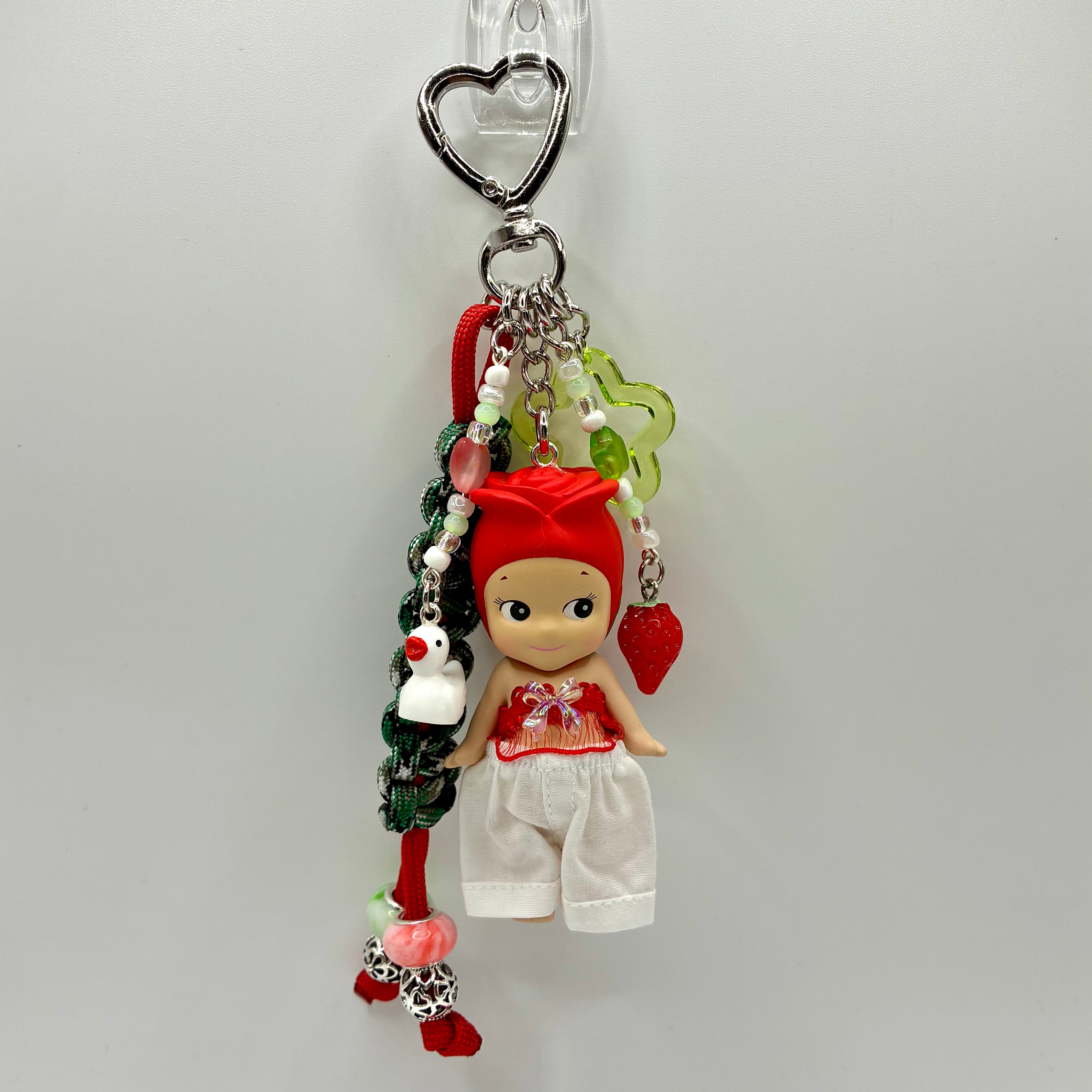 Sonny Angel Flower Series Handmade Bag Charm - Rose