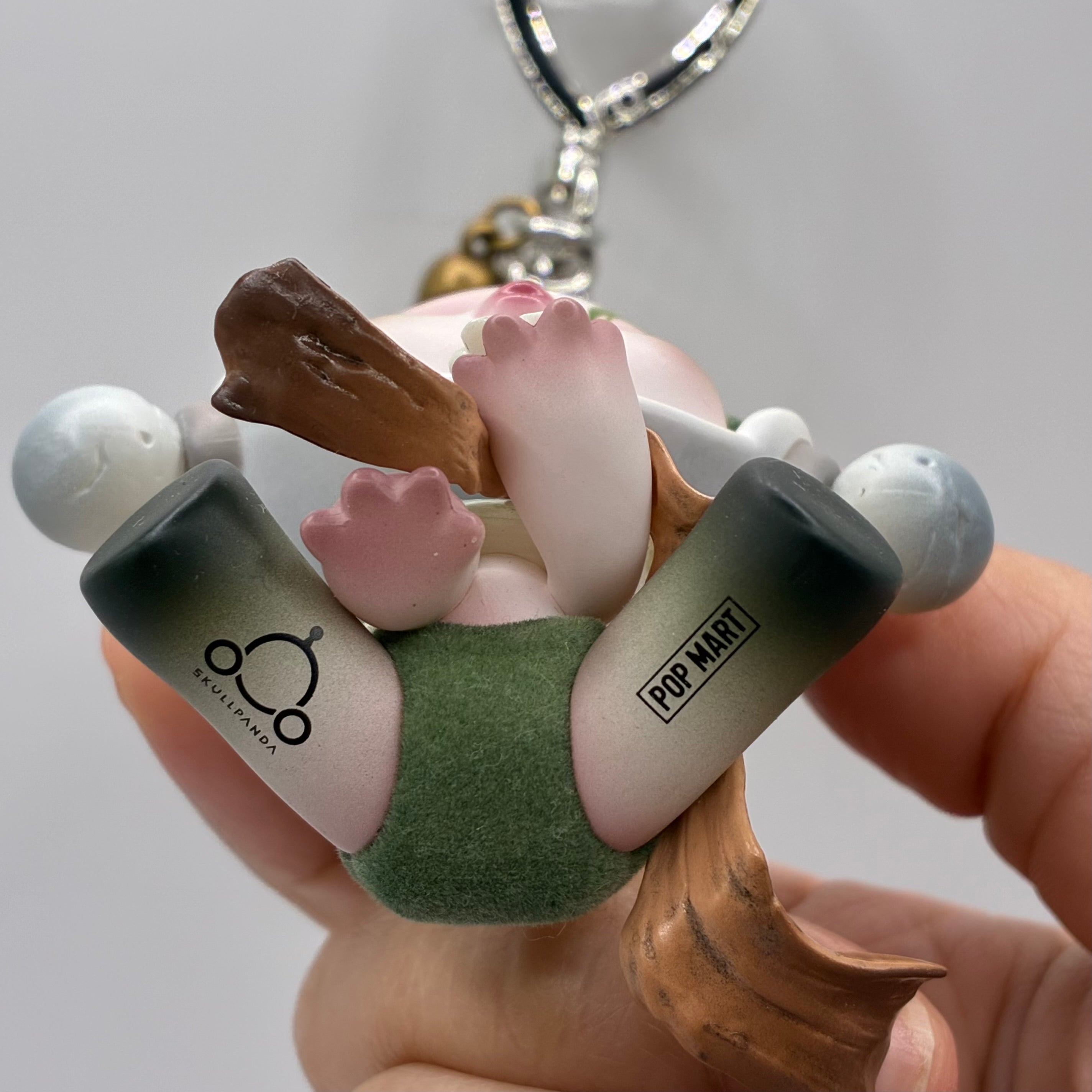 Skullpanda Ink Plum Blossom Figurine Handmade Keychain - The Moss